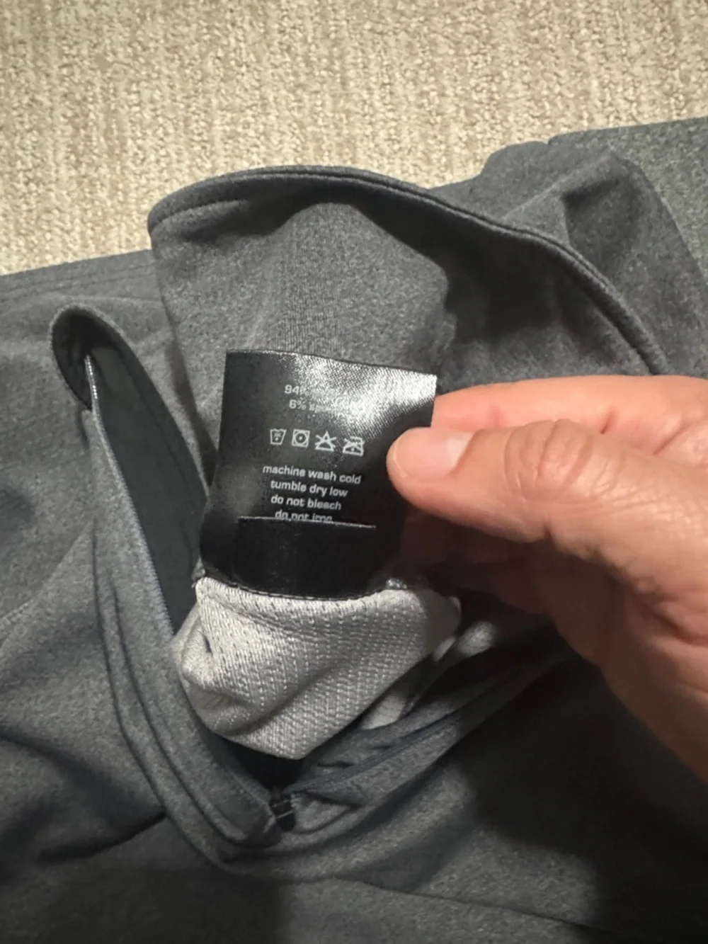 Hylete Mens Size L Gray Flexion II Quarter Zip Jacket Thumbholes Performance